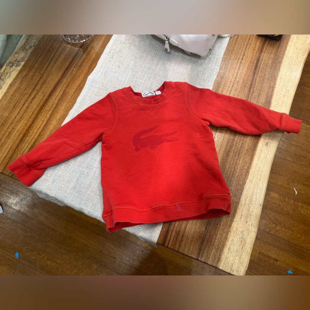 KIDS LACOSTE CLASSIC SWEATSHIRT GREAT CONDITION KIDS SZ 2 UNISEX 100% AUTHENTIC